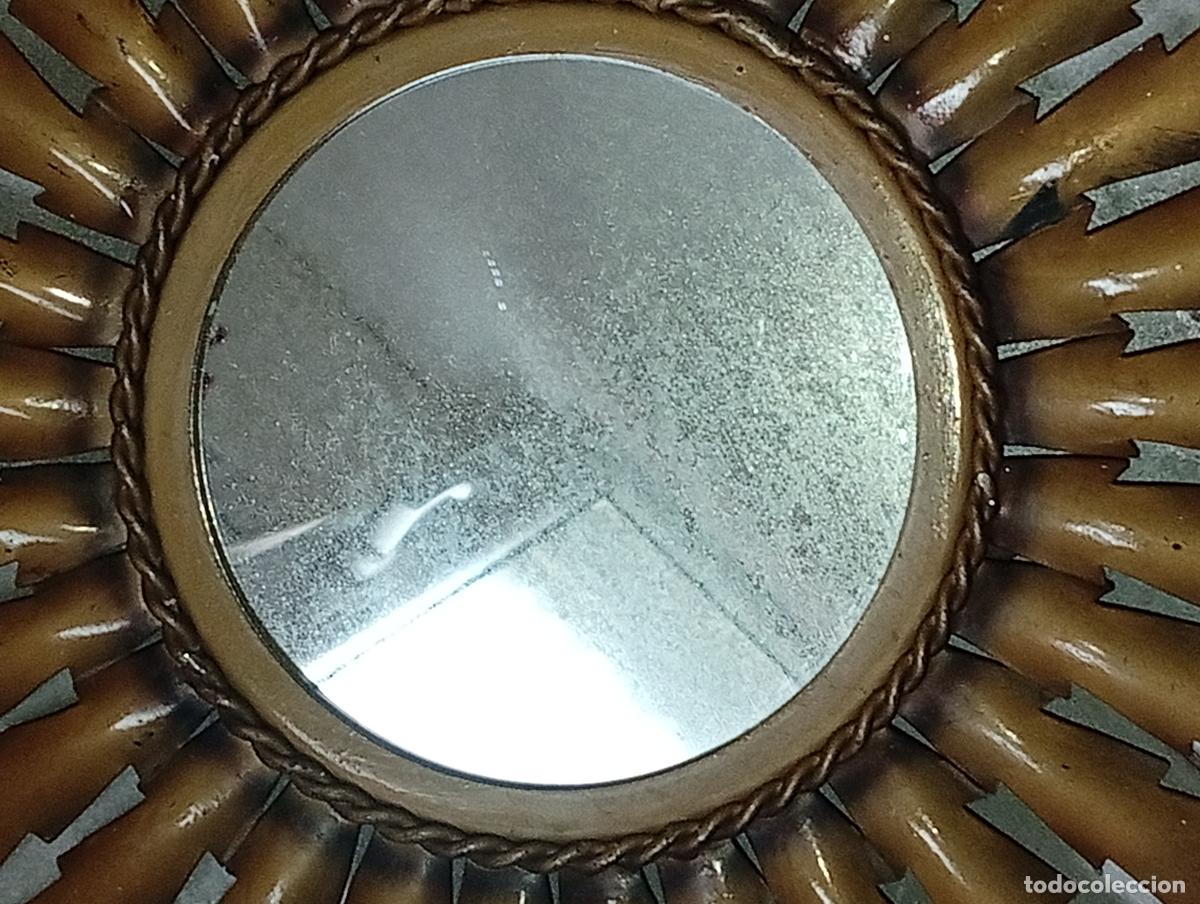 Antig&uuml;edades: Espejo Art deco tipo sol vintage 45 cms - Foto 12