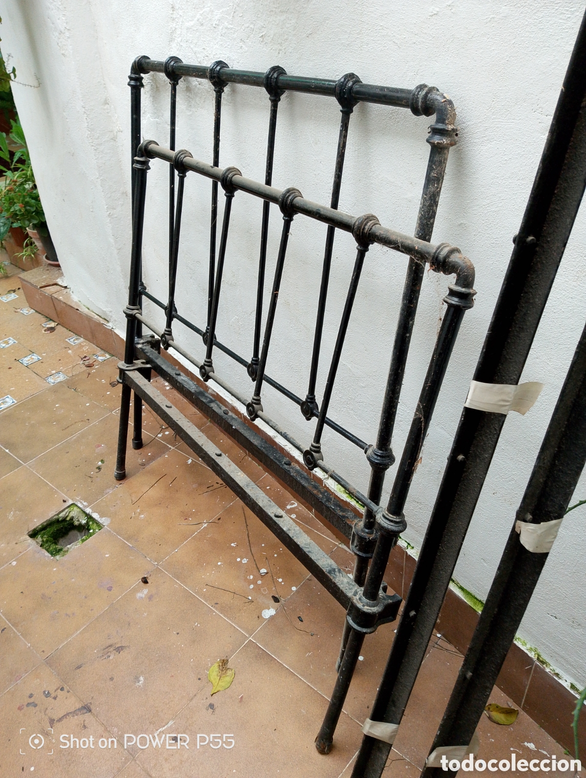 Antig&uuml;edades: Cama de hierro siglo XIX - Foto 2
