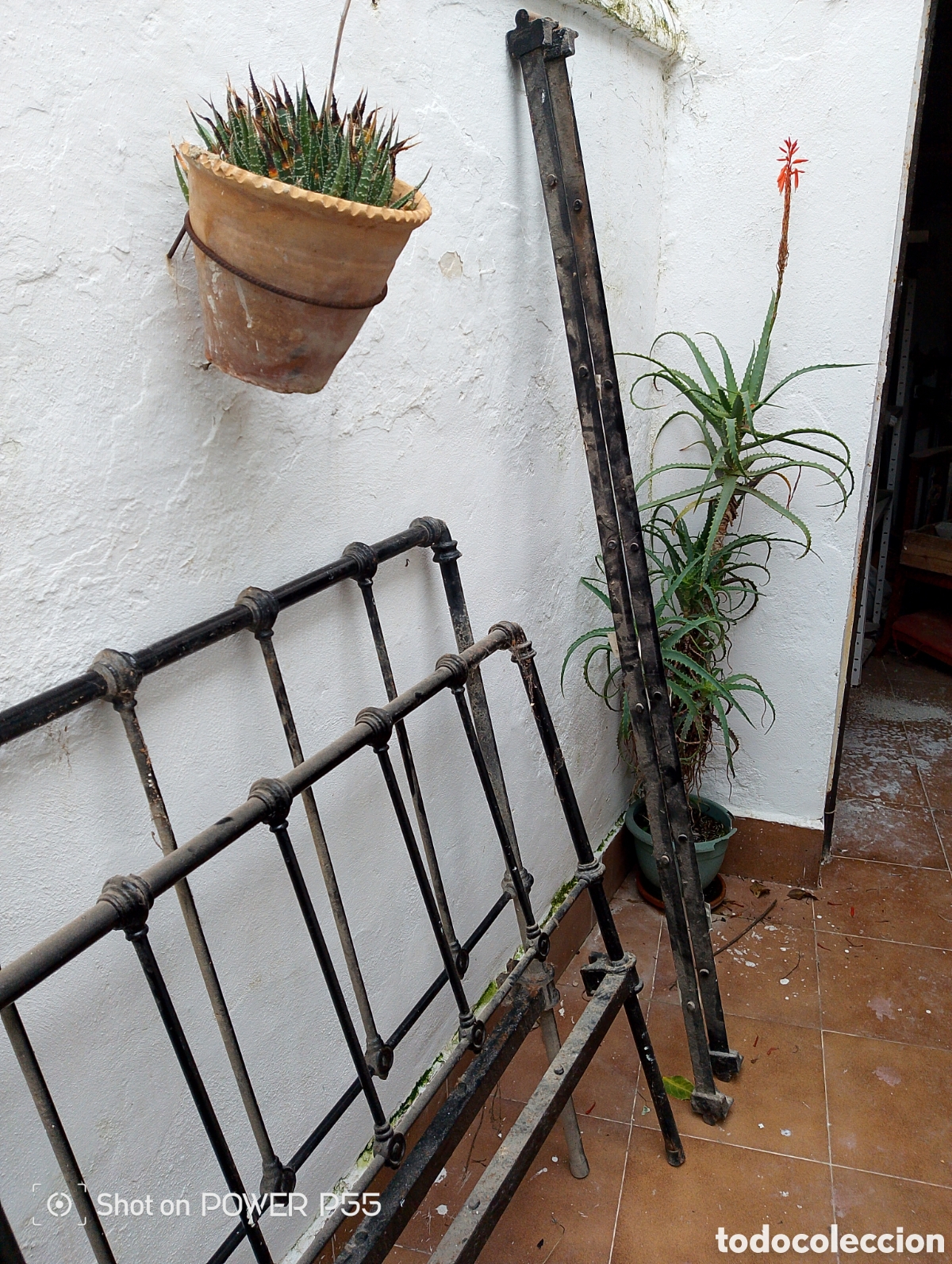 Antig&uuml;edades: Cama de hierro siglo XIX - Foto 3