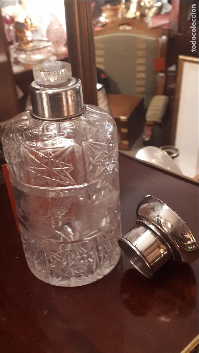 Antig&uuml;edades: Perfumero de plata de Ley y cristal - Foto 3