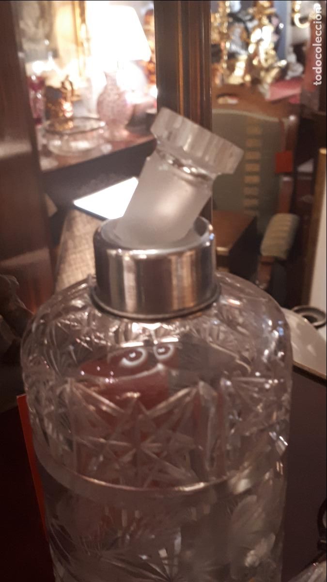 Antig&uuml;edades: Perfumero de plata de Ley y cristal - Foto 5