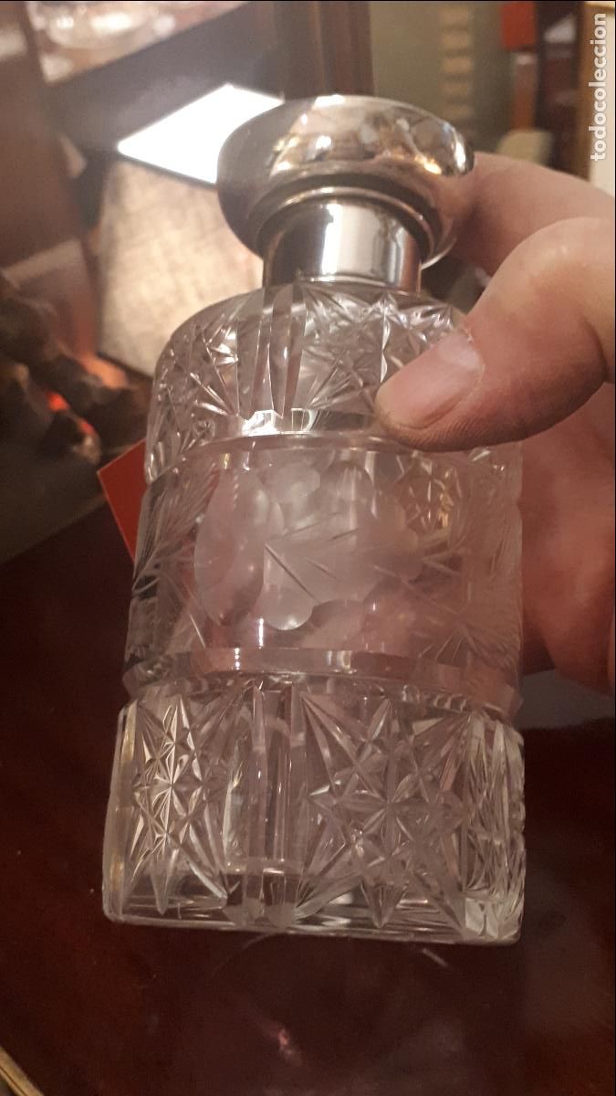 Antig&uuml;edades: Perfumero de plata de Ley y cristal - Foto 10
