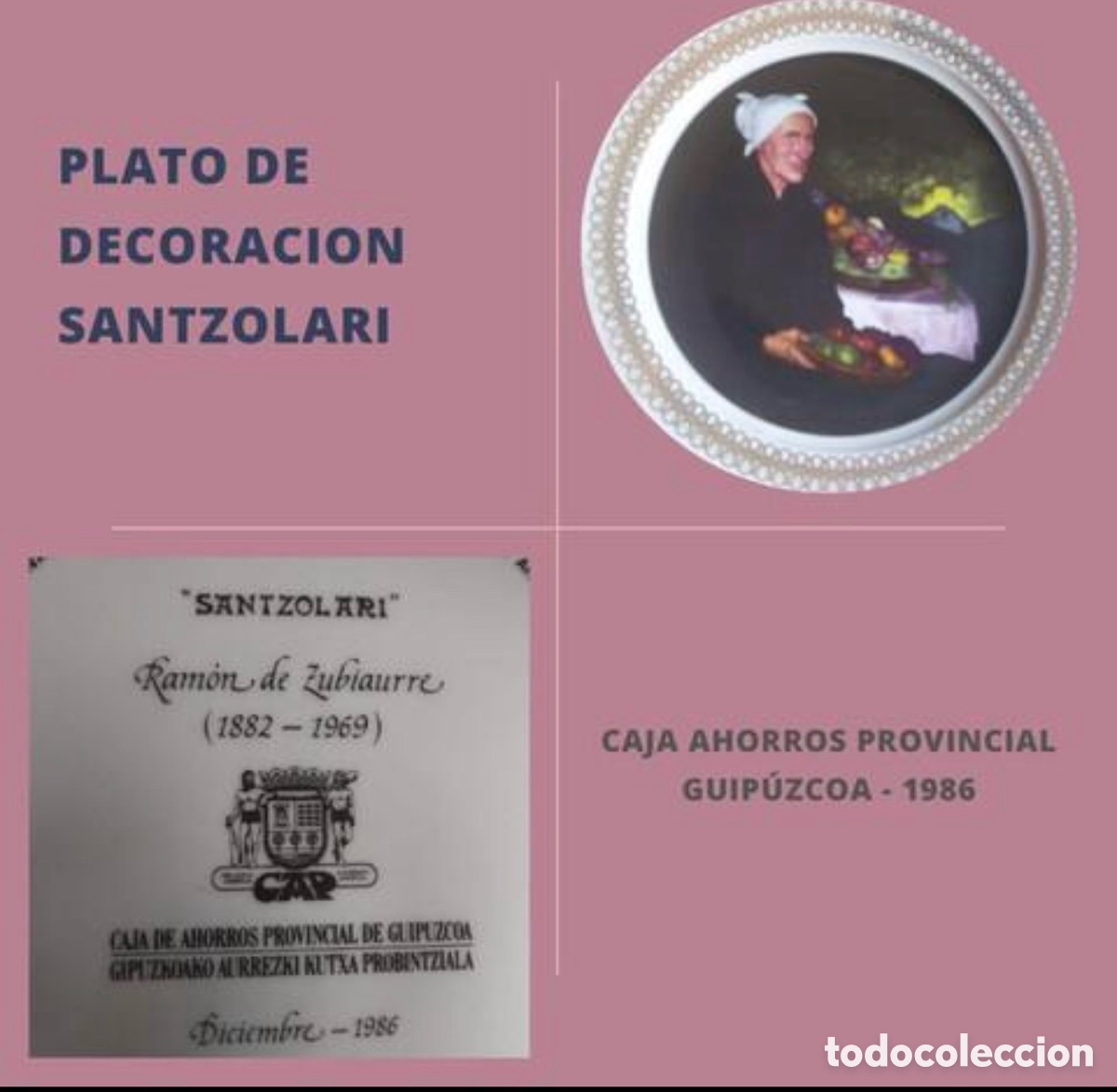 Antig&uuml;edades: Plato Decorativo Santzolari - Foto 2