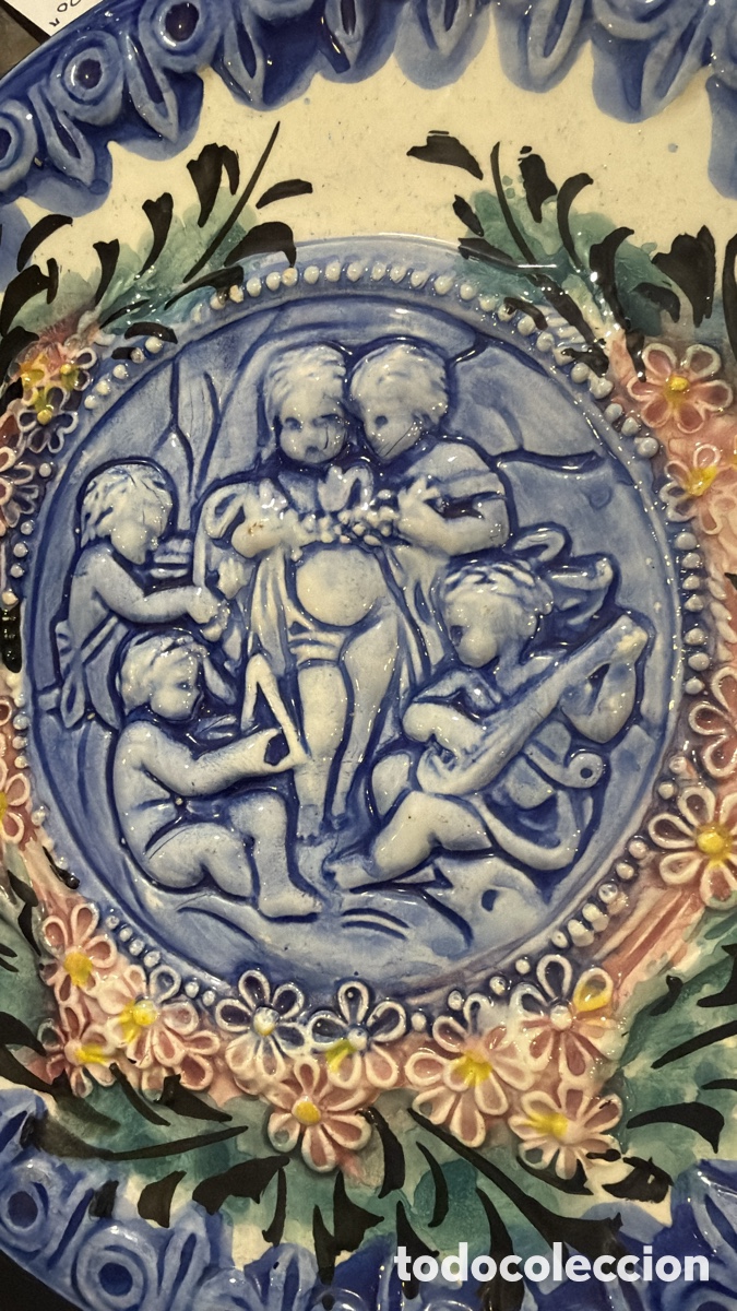 Antig&uuml;edades: PLATO EN AZUL ANGELES - Foto 2