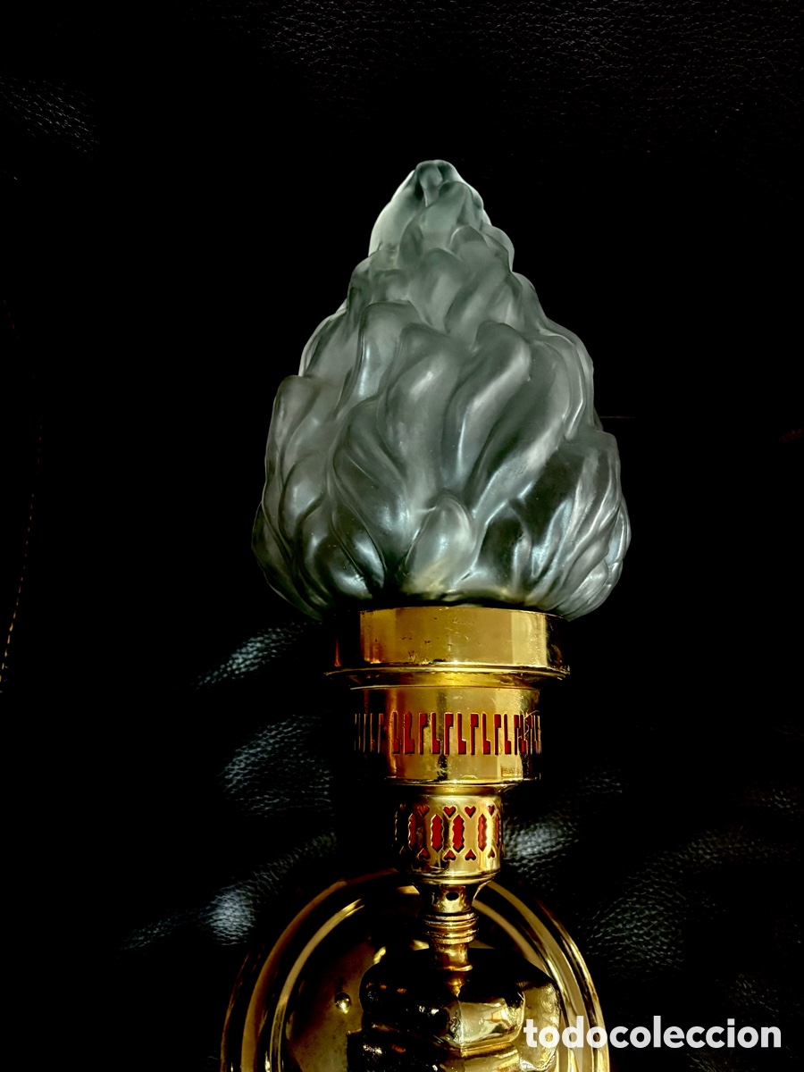 Antig&uuml;edades: APLIQUE ANTORCHA MANO - Foto 4