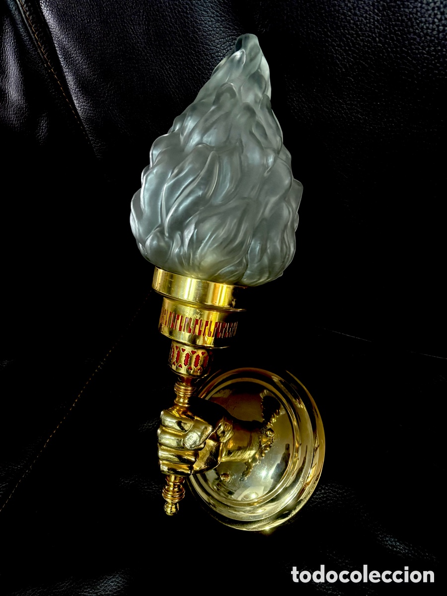 Antig&uuml;edades: APLIQUE ANTORCHA MANO - Foto 7