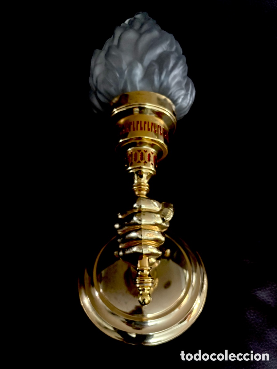 Antig&uuml;edades: APLIQUE ANTORCHA MANO - Foto 8