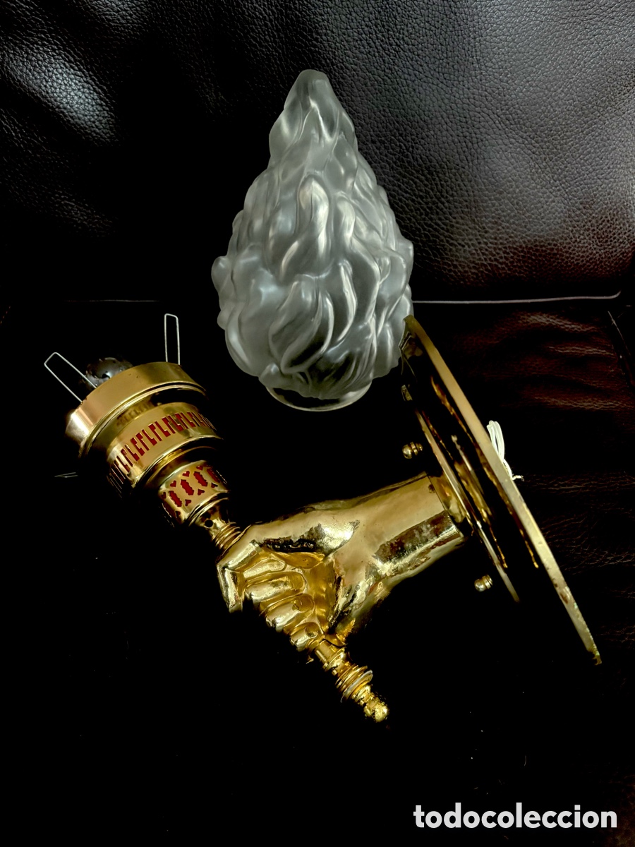 Antig&uuml;edades: APLIQUE ANTORCHA MANO - Foto 9
