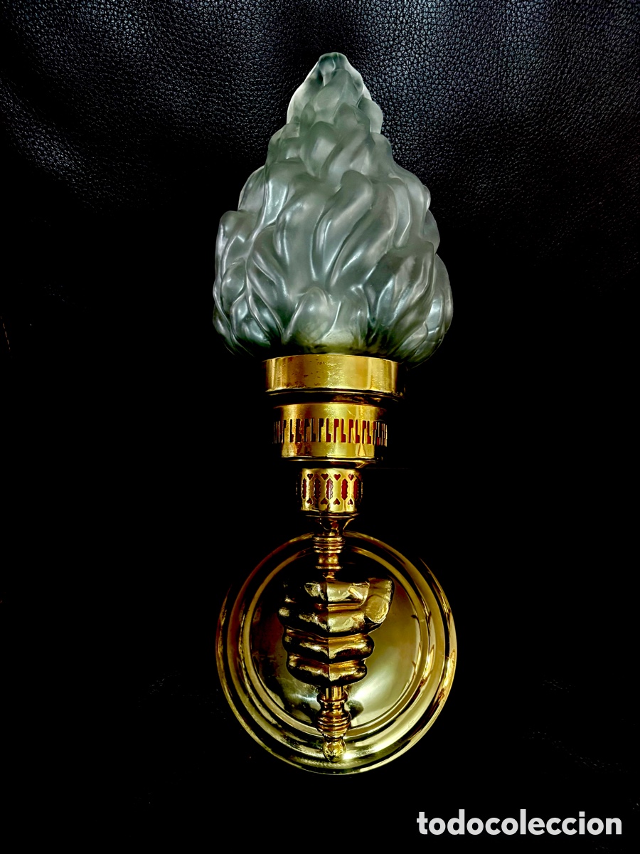 Antig&uuml;edades: APLIQUE ANTORCHA MANO - Foto 1