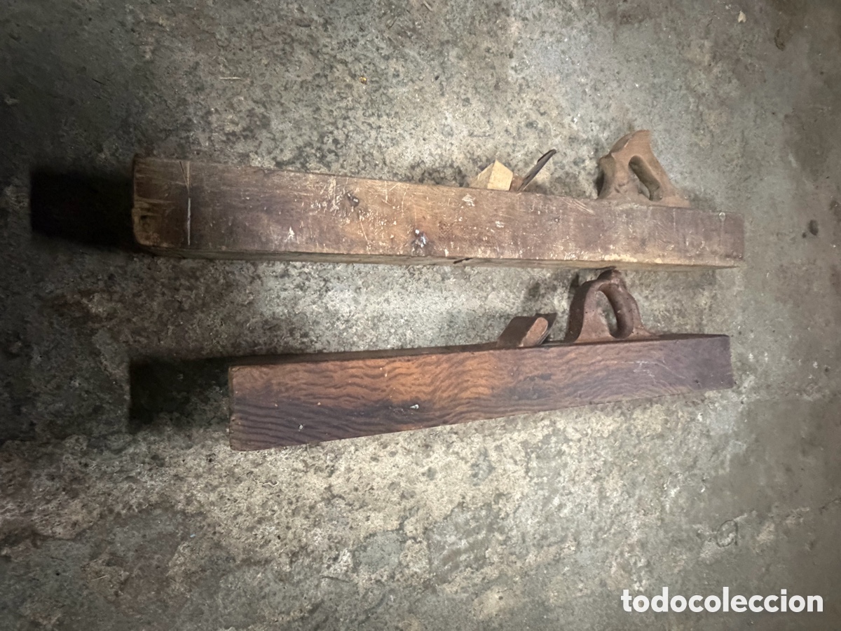 Antig&uuml;edades: 2 Garlopas antiguas carpintero - Foto 2