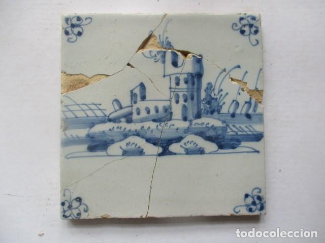 Antig&uuml;edades: azulejo Delft antiguo - Foto 1