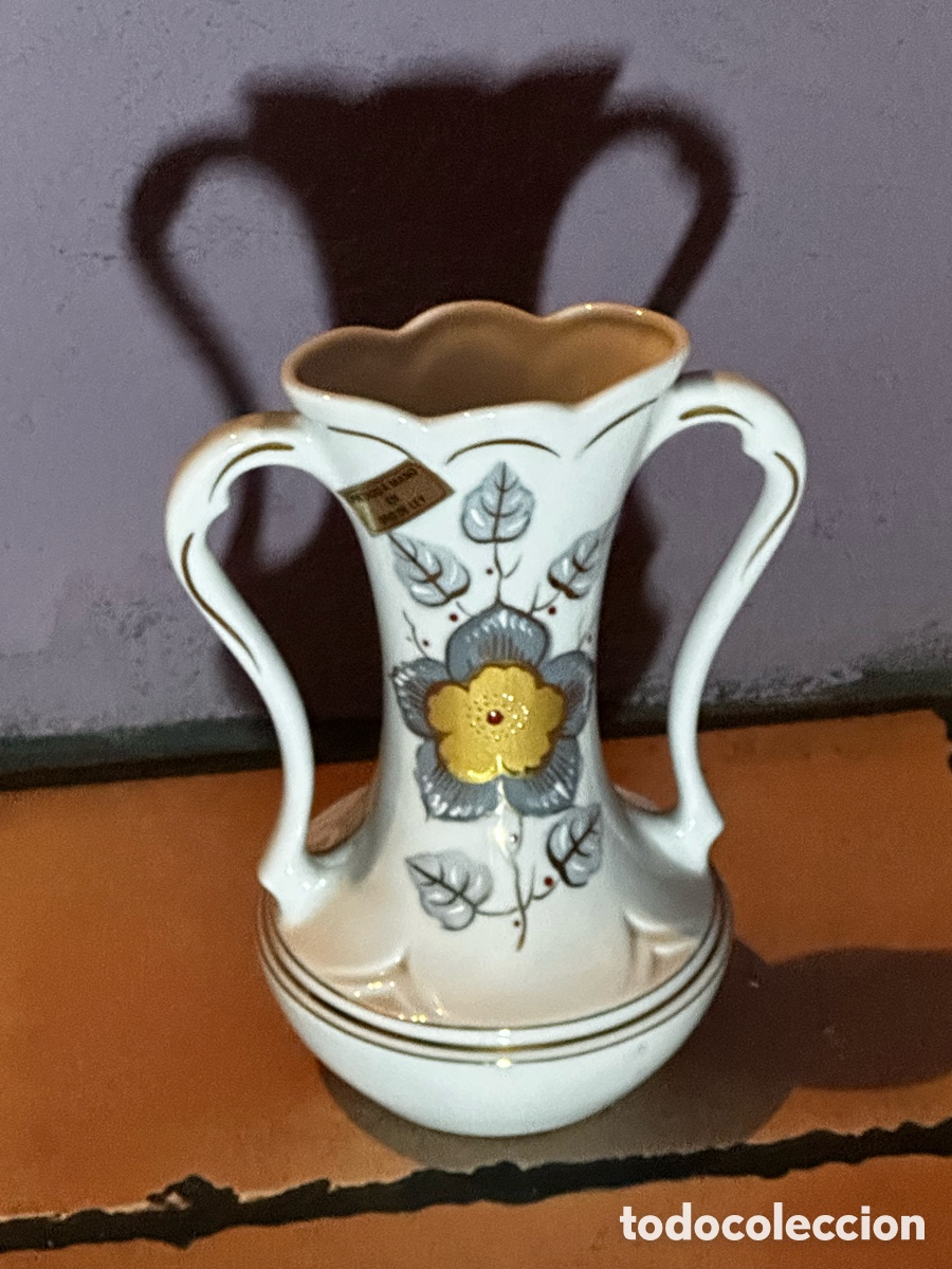 Antig&uuml;edades: Jarron pintado en oro de ley - Foto 2