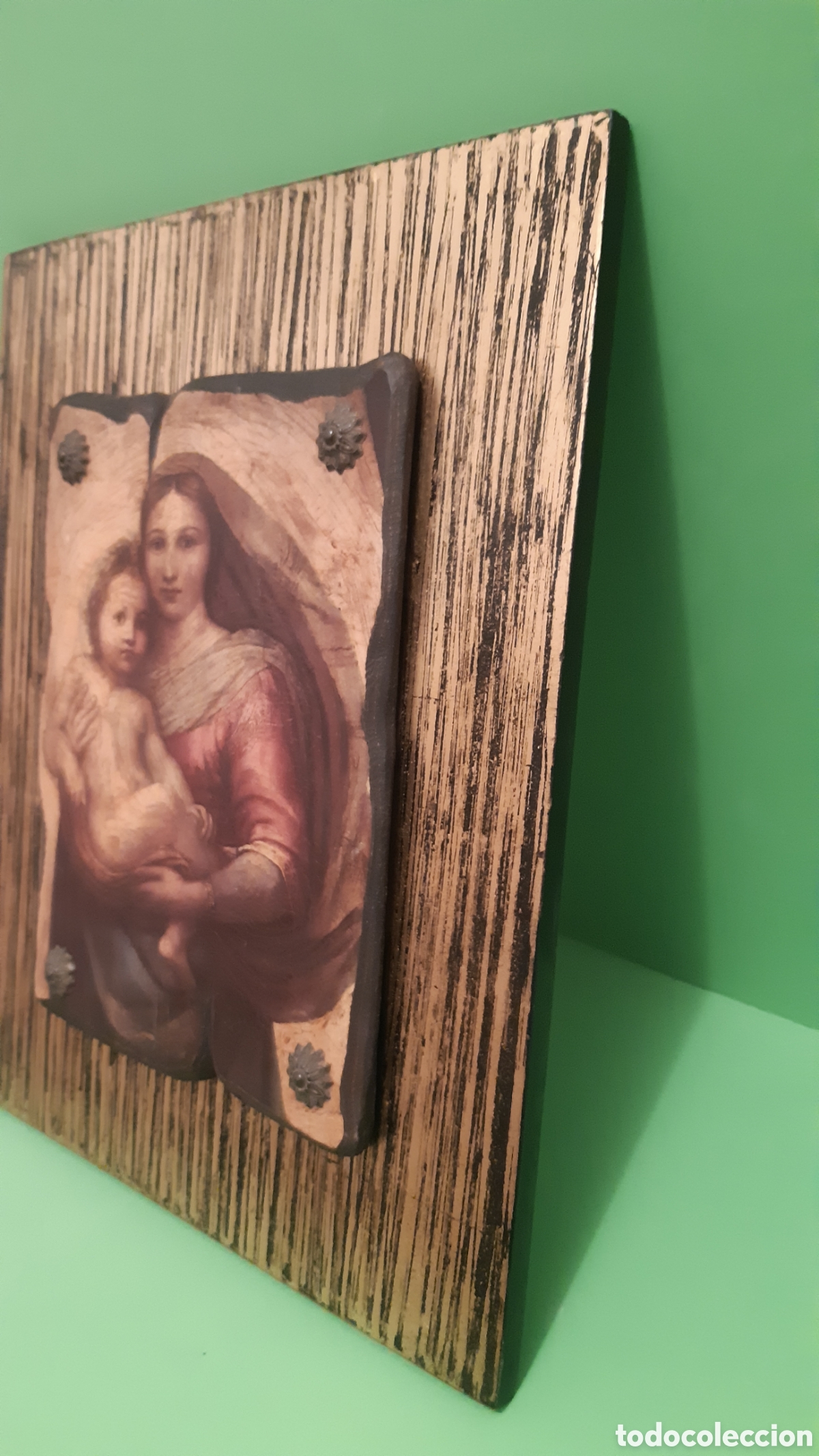 Antig&uuml;edades: Tabla Virgen Madonna Sixtina - Foto 2