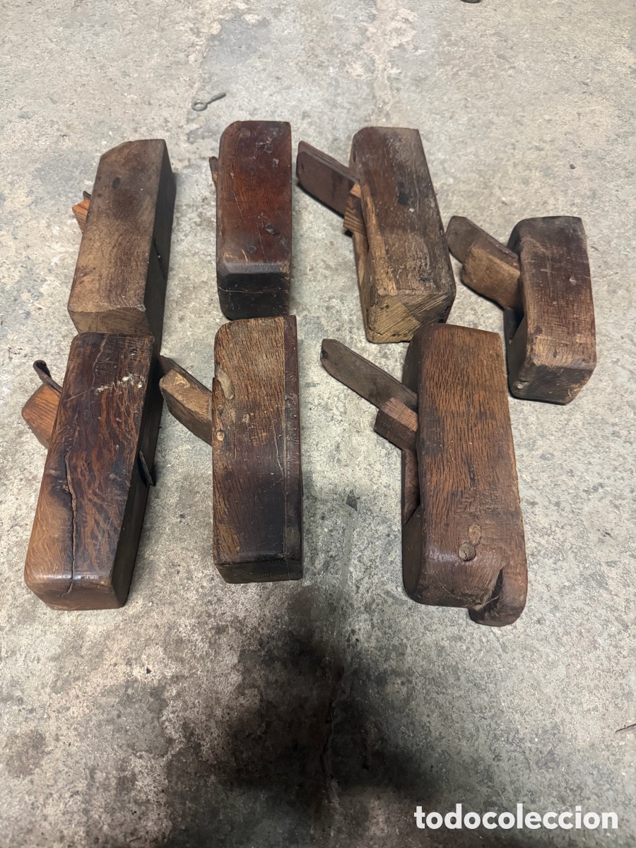 Antig&uuml;edades: Lote de garlopas antiguas de carpintero - Foto 2