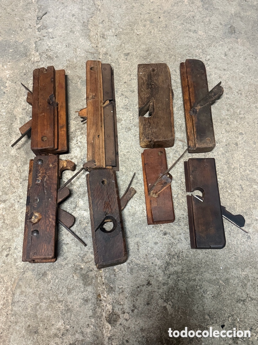 Antig&uuml;edades: Lote de garlopas antiguas de carpintero - Foto 1