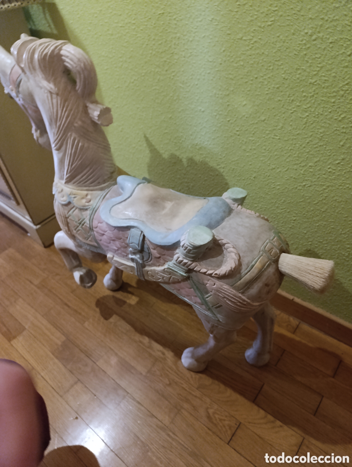 Antig&uuml;edades: Caballo de Carrusel Madera Tallada - Foto 7