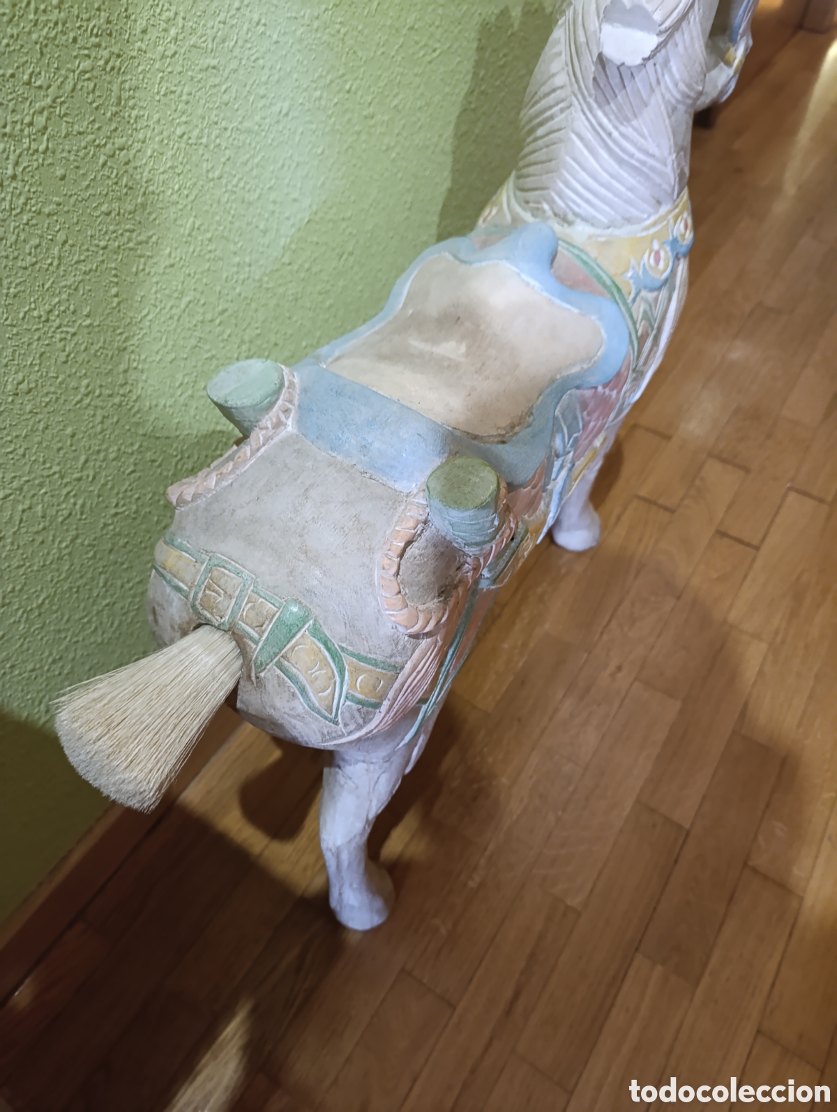 Antig&uuml;edades: Caballo de Carrusel Madera Tallada - Foto 16