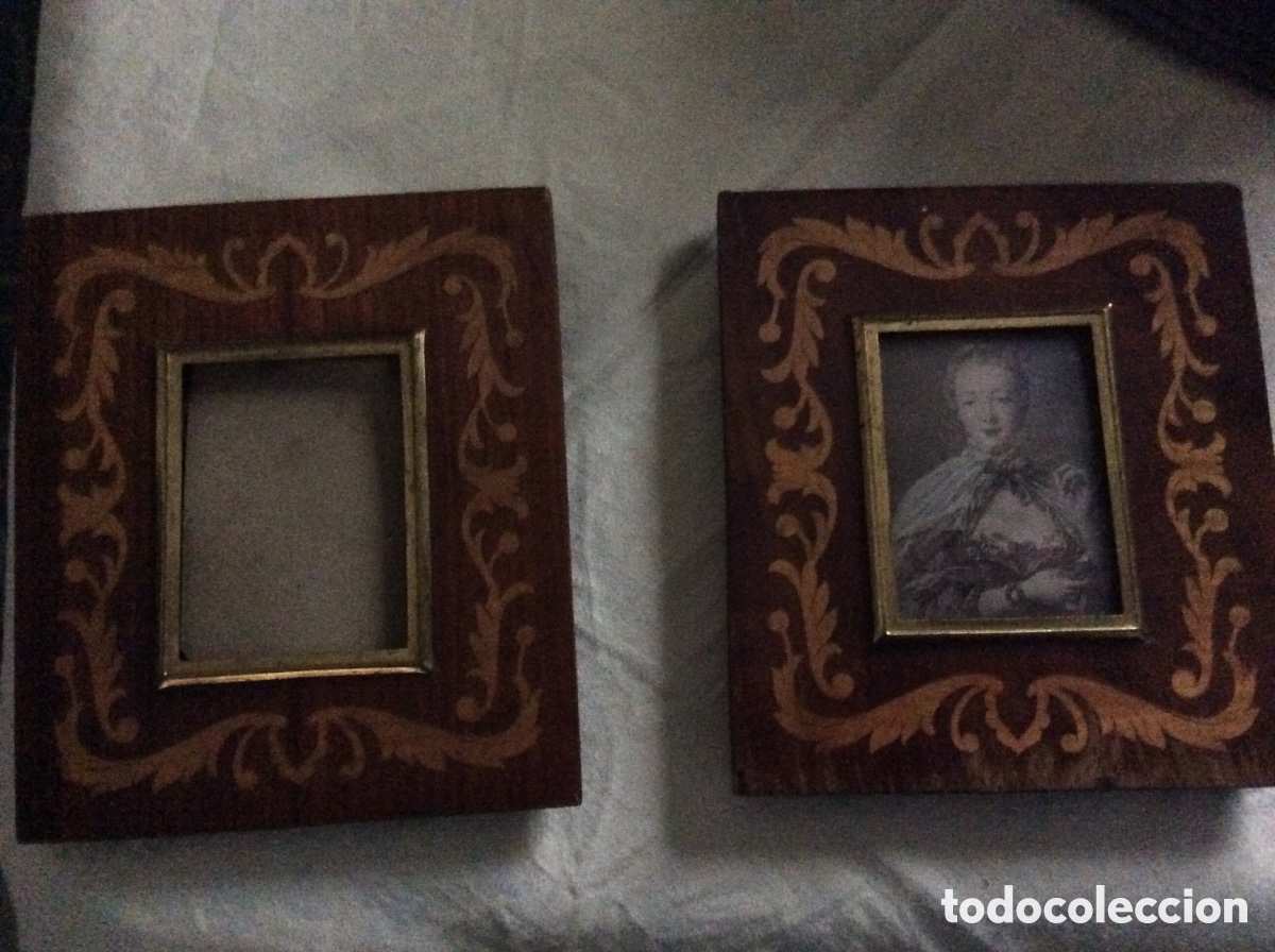 Antig&uuml;edades: Pareja de marcos de marqueter&iacute;a - Foto 1