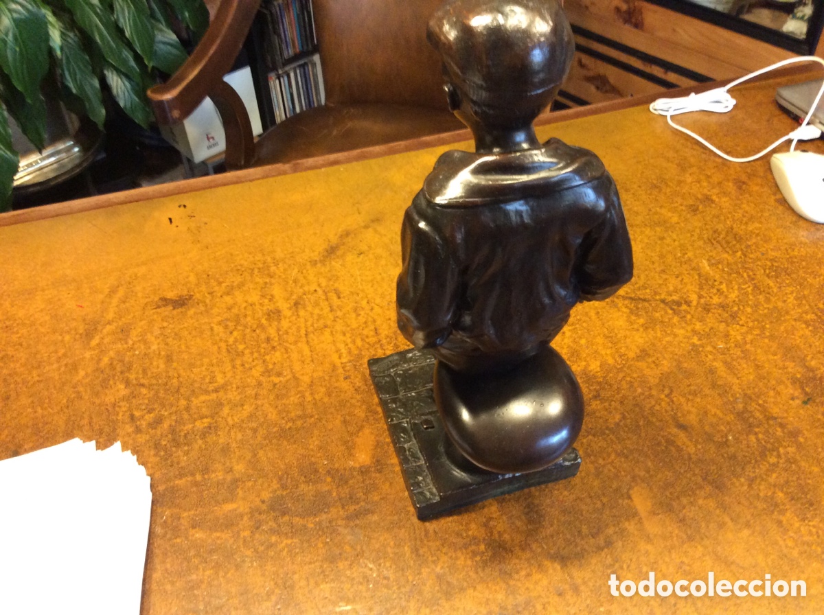 Antig&uuml;edades: Precioso ni&ntilde;o de bronce - Foto 2