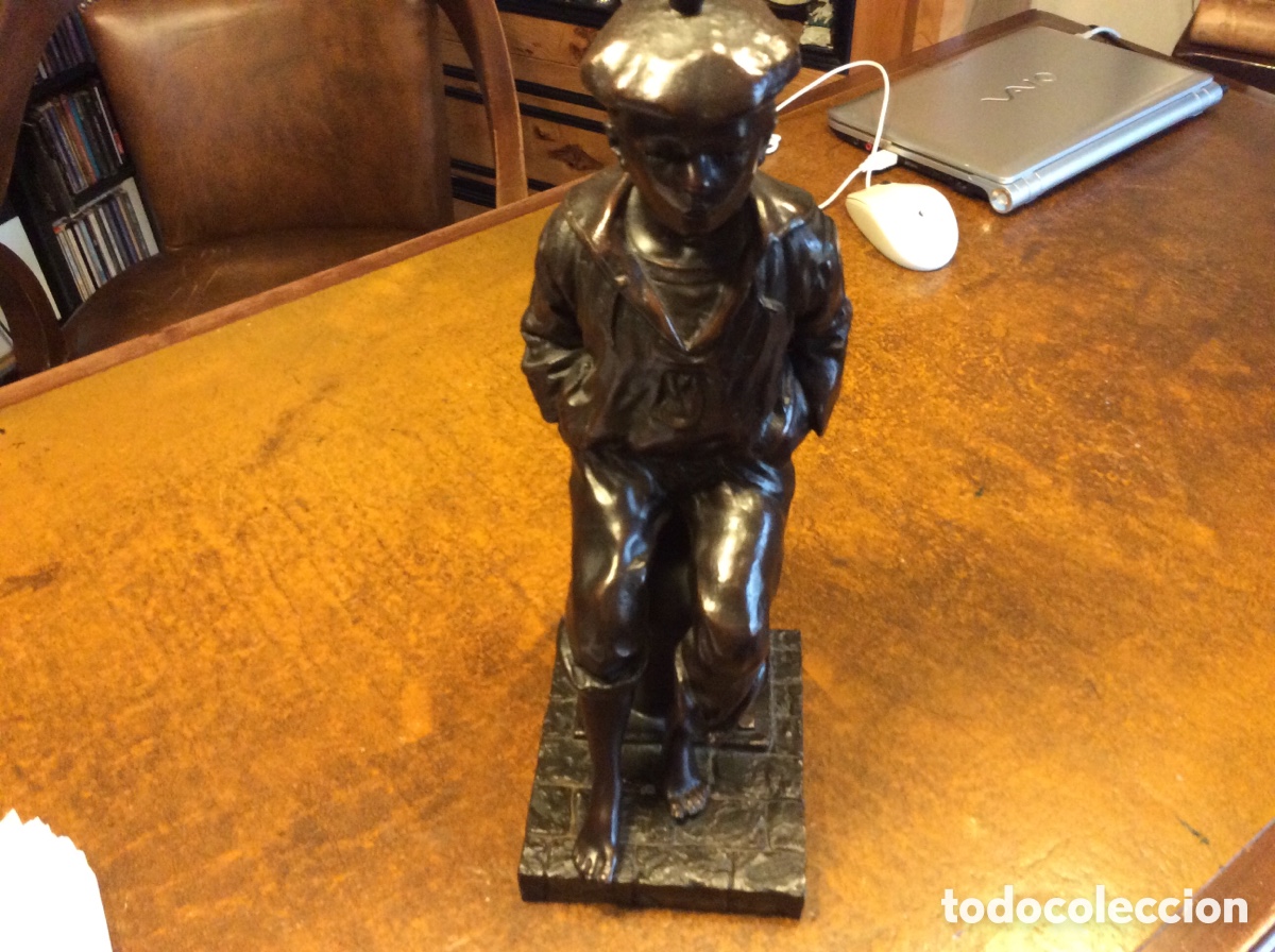Antig&uuml;edades: Precioso ni&ntilde;o de bronce - Foto 1