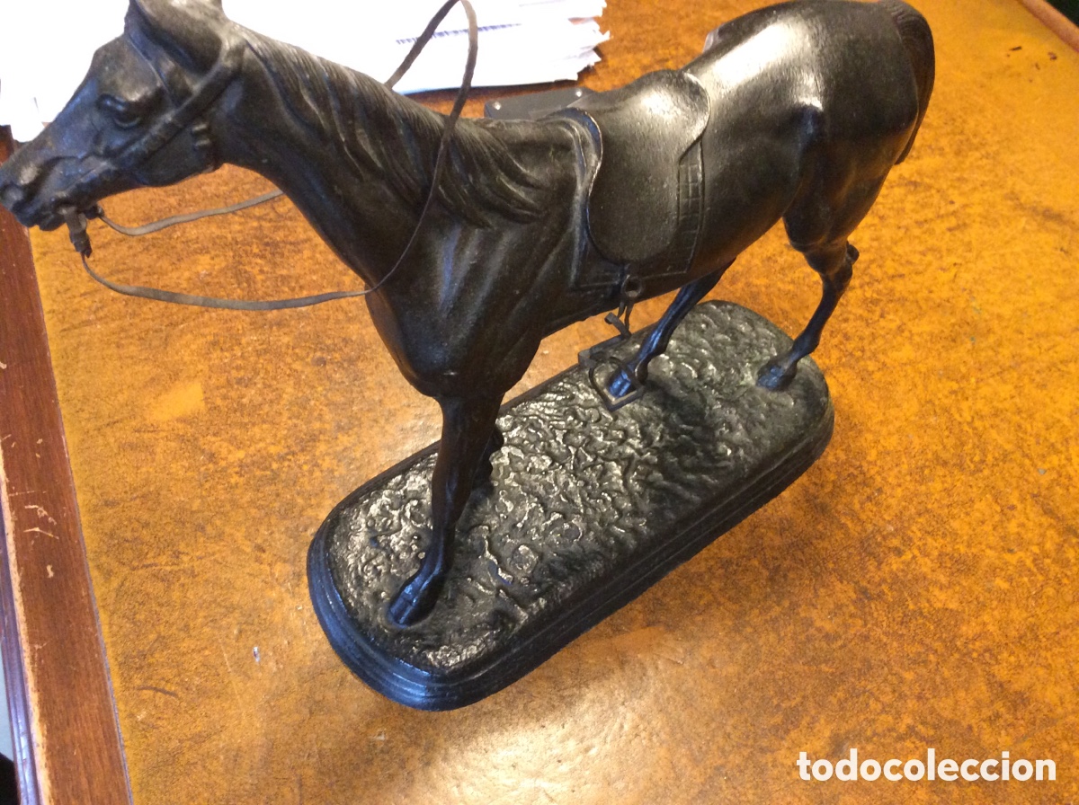Antig&uuml;edades: Excelente bronce caballo ingles - Foto 5
