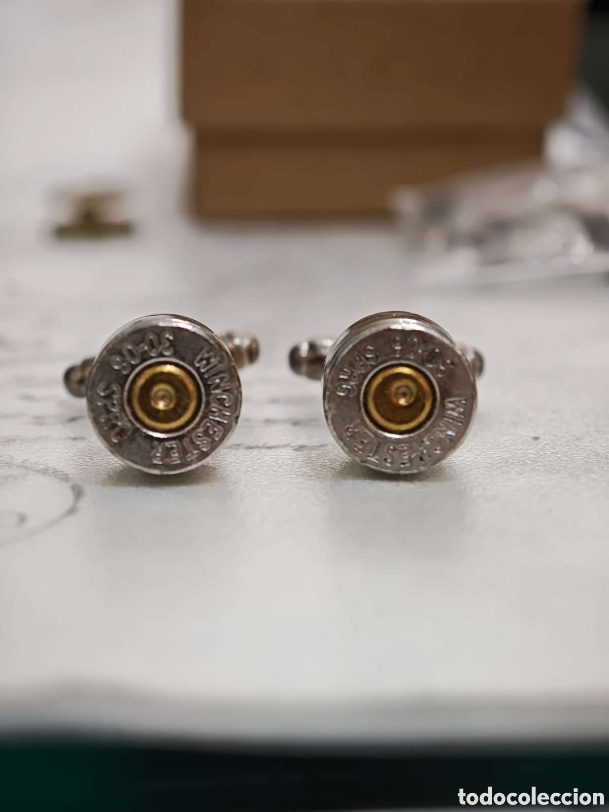 Antig&uuml;edades: Gemelos bala y plata Remington - Foto 1