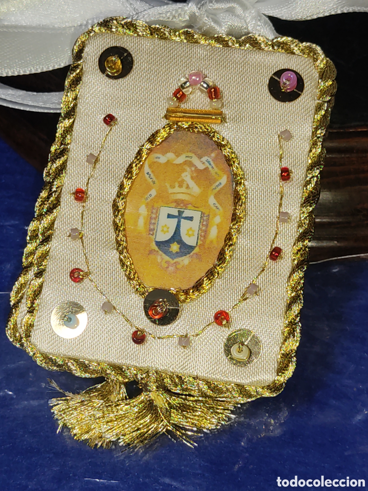Antig&uuml;edades: Escapulario de la virgen del Carmen. - Foto 4