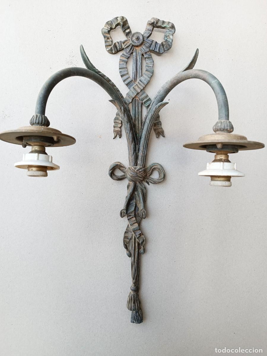 Antig&uuml;edades: ANTIGUA LAMPARA DE BRONCE - Foto 1