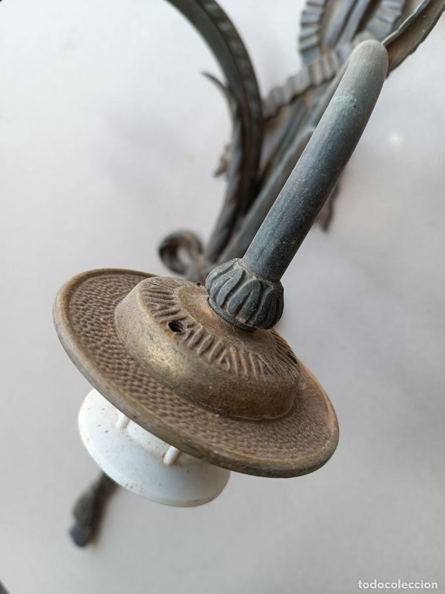 Antig&uuml;edades: ANTIGUA LAMPARA DE BRONCE - Foto 3