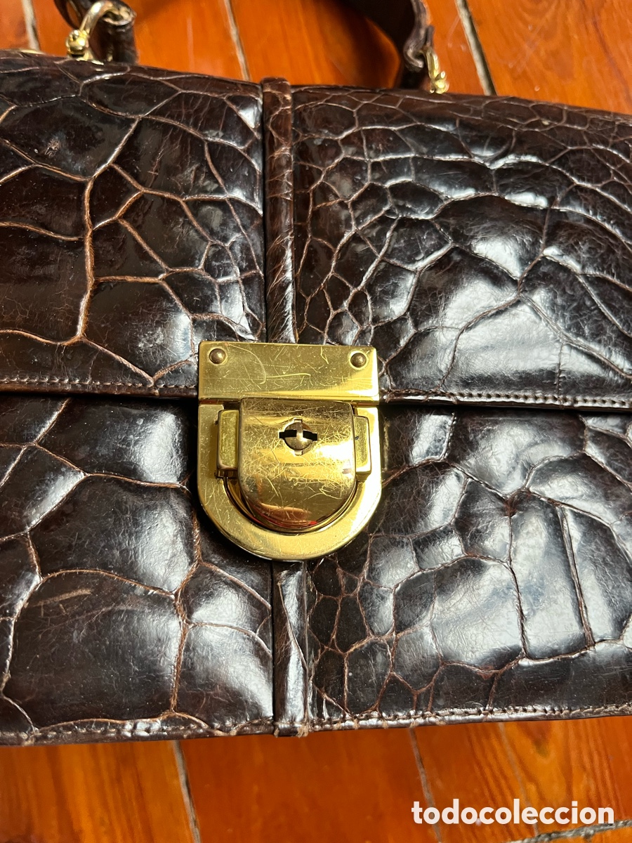 Antig&uuml;edades: Bolso alem&aacute;n de piel de cocodrilo - Foto 2