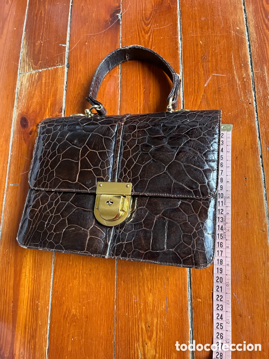 Antig&uuml;edades: Bolso alem&aacute;n de piel de cocodrilo - Foto 12