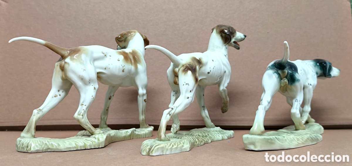 Antig&uuml;edades: TRES PERROS CER&Aacute;MICA DE ALGORA COMO NUEVOS - Foto 3