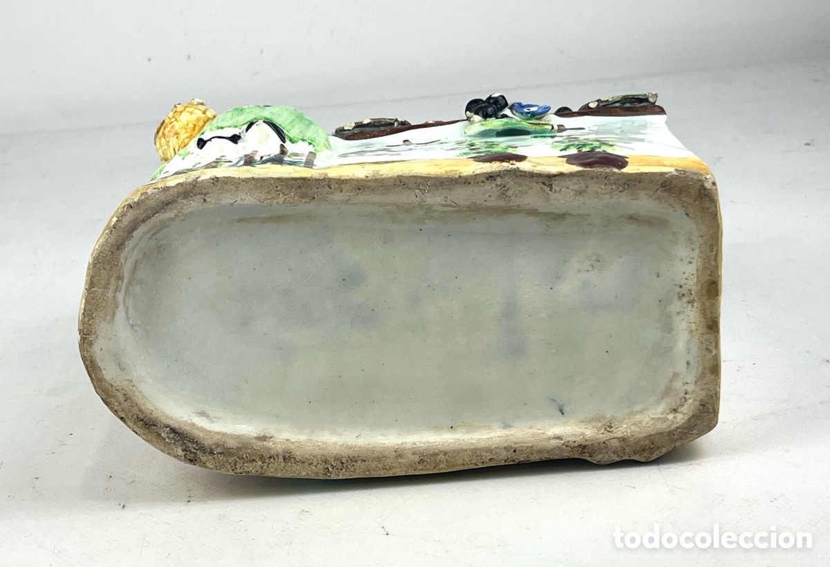 Antig&uuml;edades: BOTIJO VALENCIANO, BARRACA CON MUJER Y FLORES - Foto 5