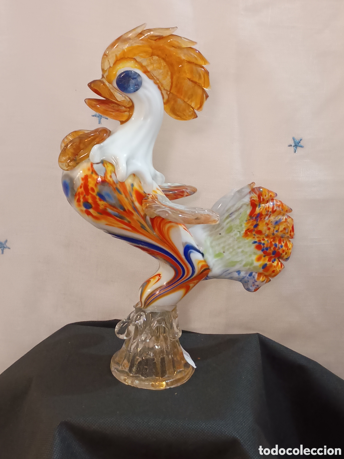 Antig&uuml;edades: Gallo de cristal de murano - Foto 2