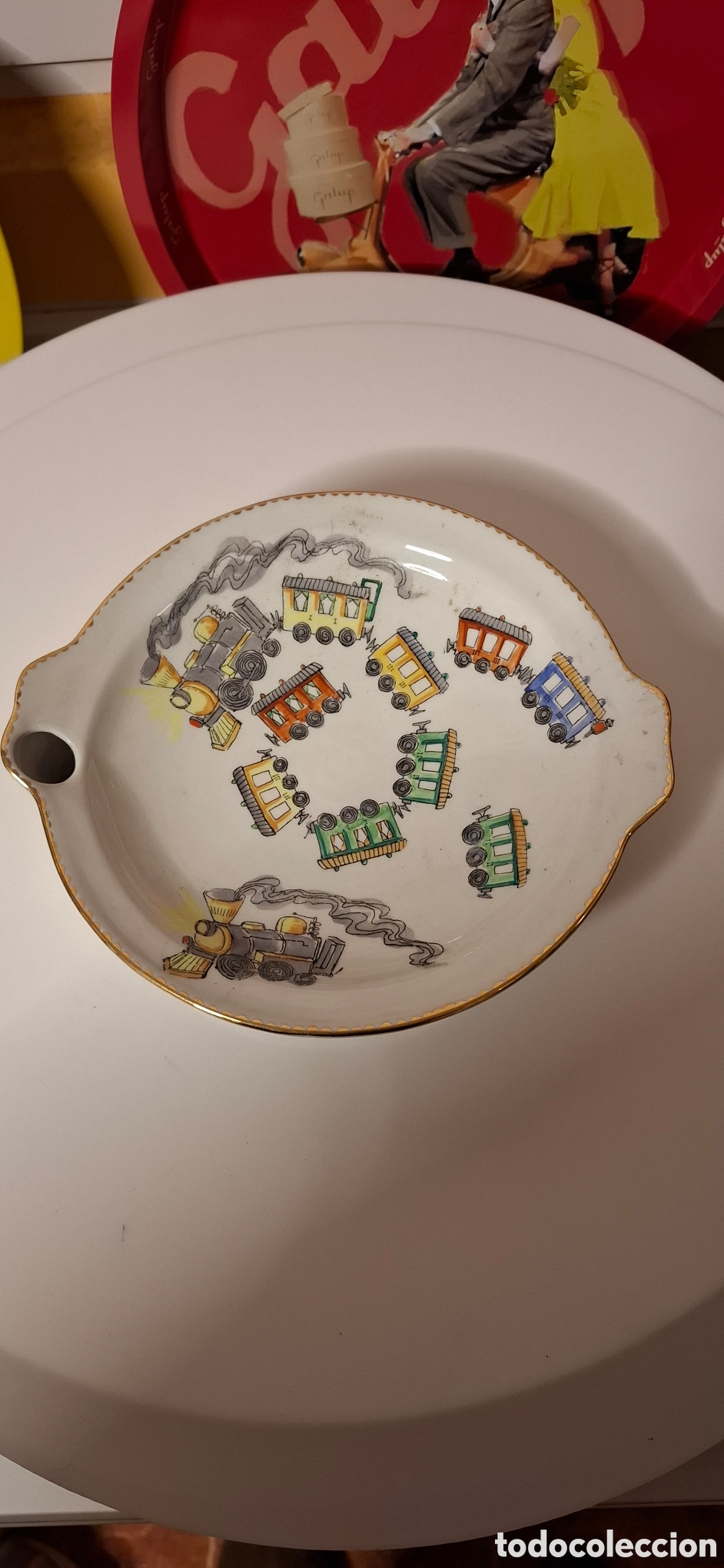 Antig&uuml;edades: Plato antiguo para ni&ntilde;os - Foto 1