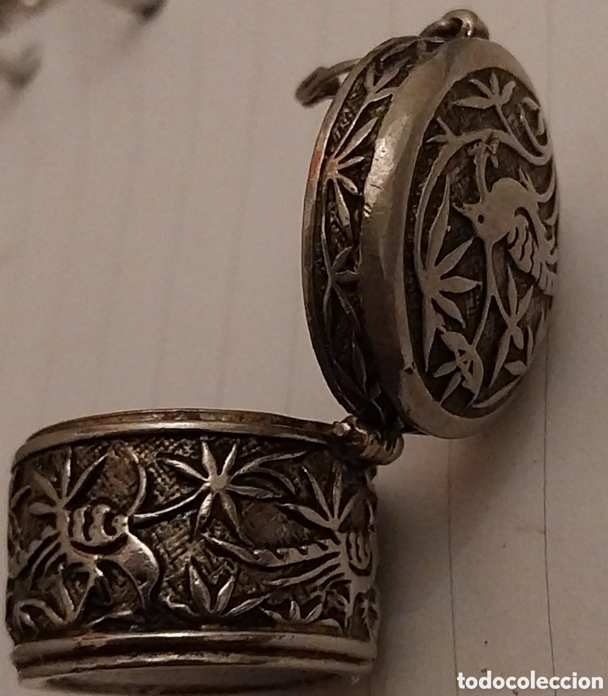 Antig&uuml;edades: Joyas de RAP&Eacute;/Caja/Pastillero De Plata - Foto 9