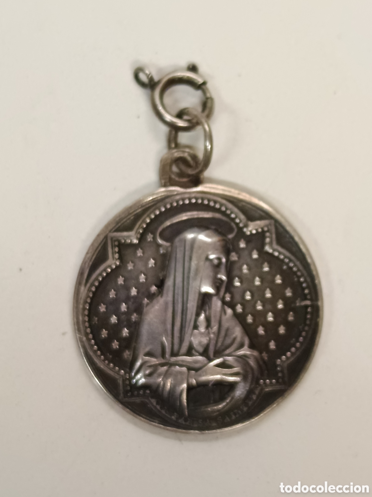Antig&uuml;edades: Medalla Plata sagrado coraz&oacute;n - Foto 2