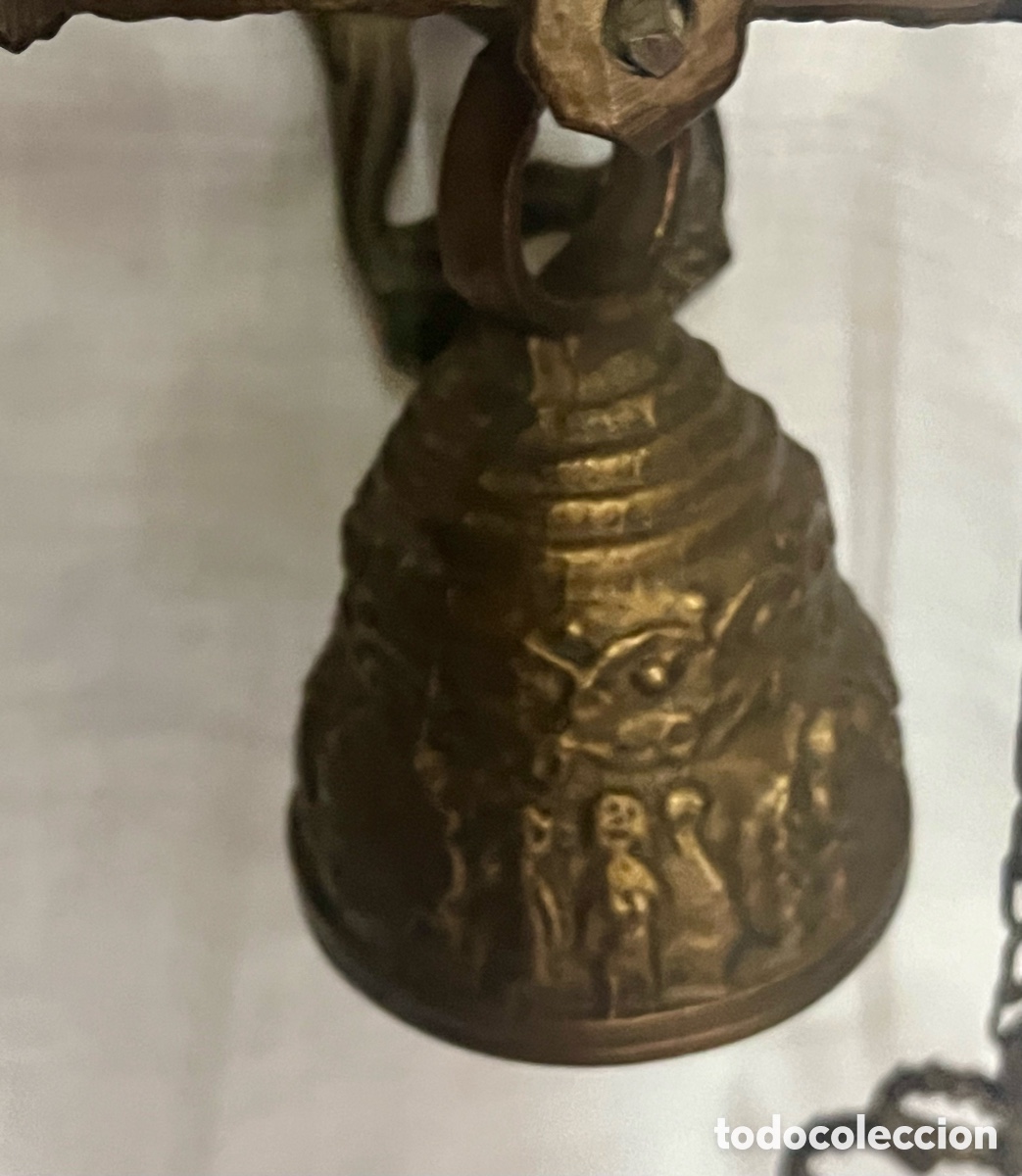 Antig&uuml;edades: TIMBRE DE MONASTERIO DE BRONCE DEL SIGLO XIX - Foto 4
