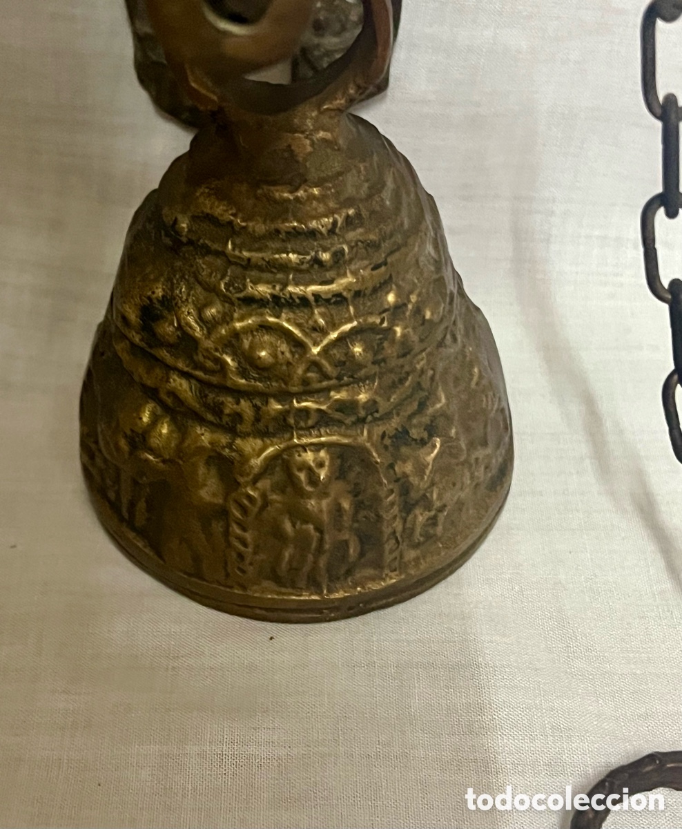 Antig&uuml;edades: TIMBRE DE MONASTERIO DE BRONCE DEL SIGLO XIX - Foto 11