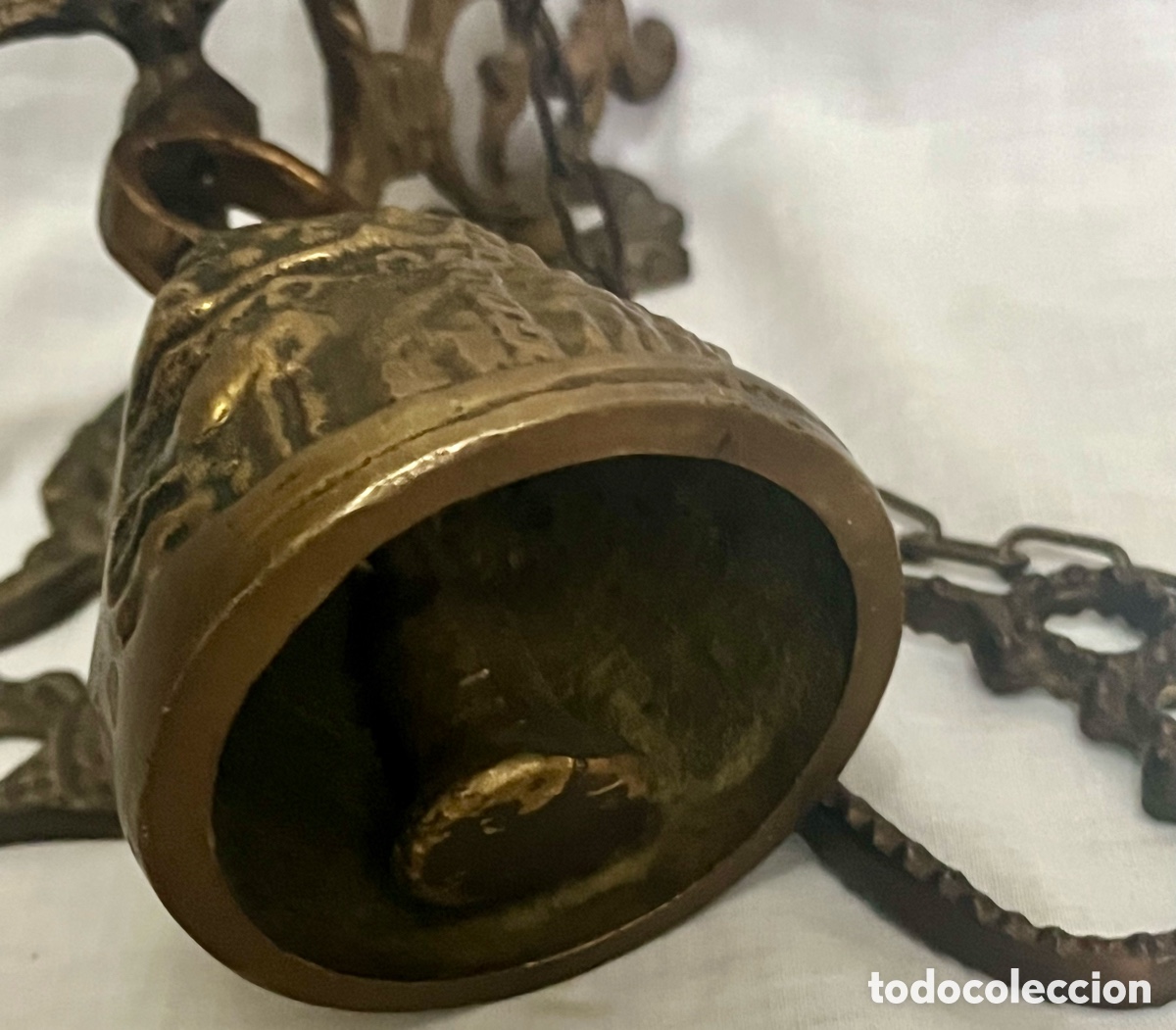 Antig&uuml;edades: TIMBRE DE MONASTERIO DE BRONCE DEL SIGLO XIX - Foto 12