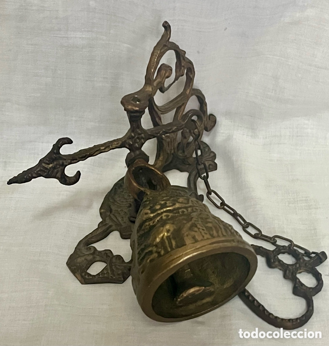 Antig&uuml;edades: TIMBRE DE MONASTERIO DE BRONCE DEL SIGLO XIX - Foto 13