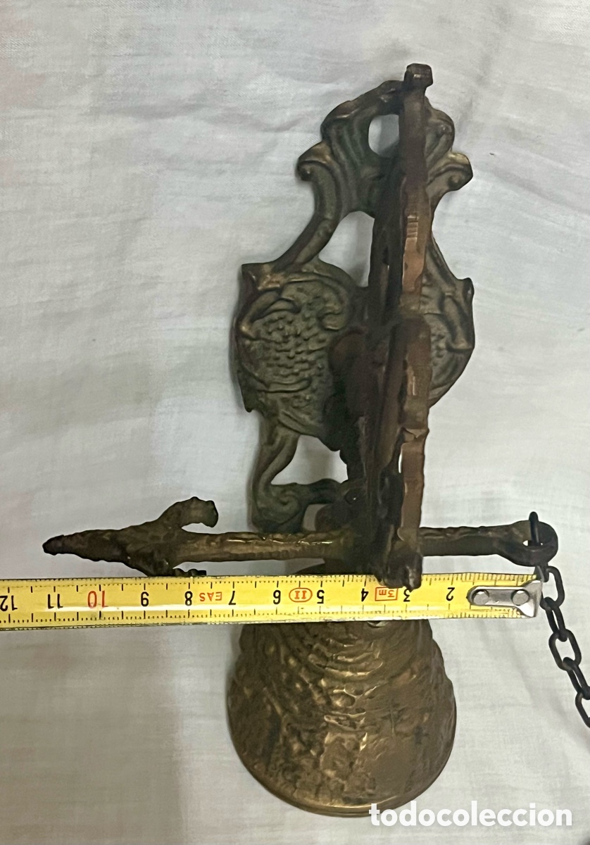Antig&uuml;edades: TIMBRE DE MONASTERIO DE BRONCE DEL SIGLO XIX - Foto 15