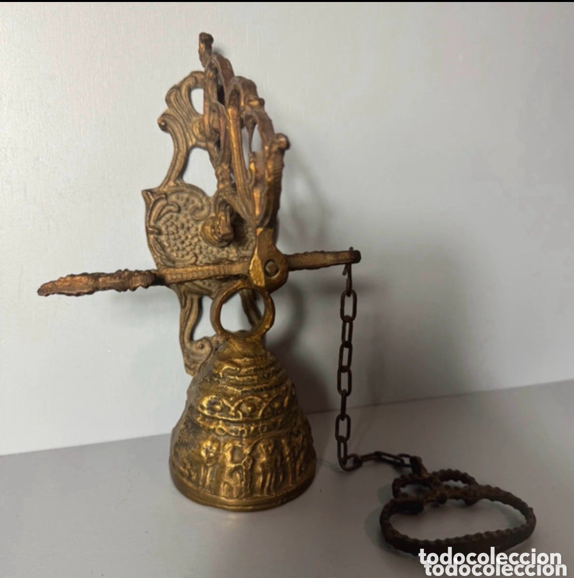 Antig&uuml;edades: TIMBRE DE MONASTERIO DE BRONCE DEL SIGLO XIX - Foto 1