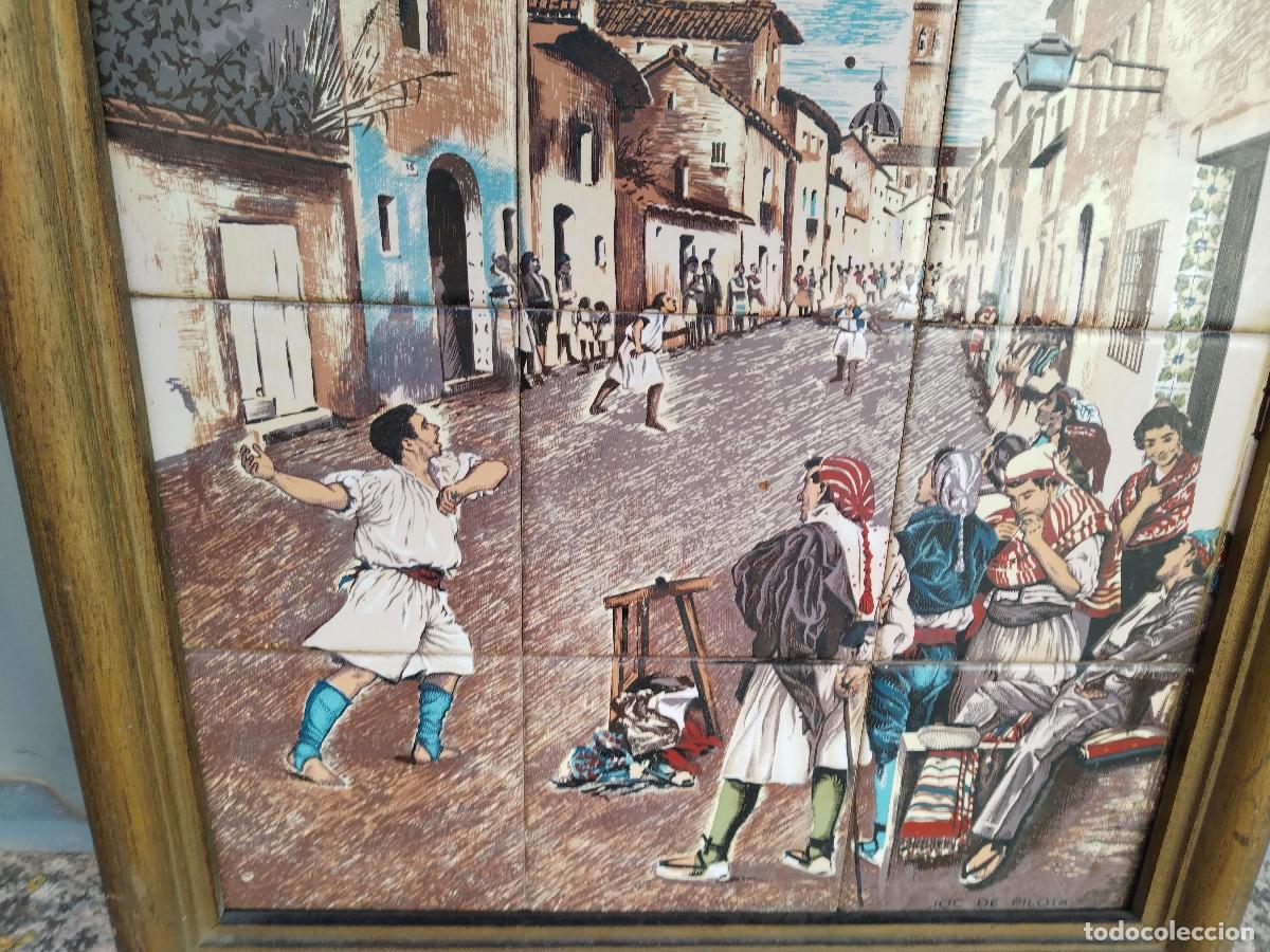 Antig&uuml;edades: cuadro de azulejos joc de pilota - Foto 2