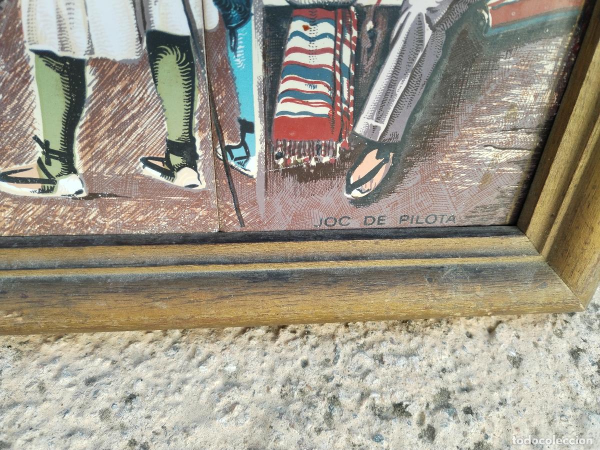 Antig&uuml;edades: cuadro de azulejos joc de pilota - Foto 3