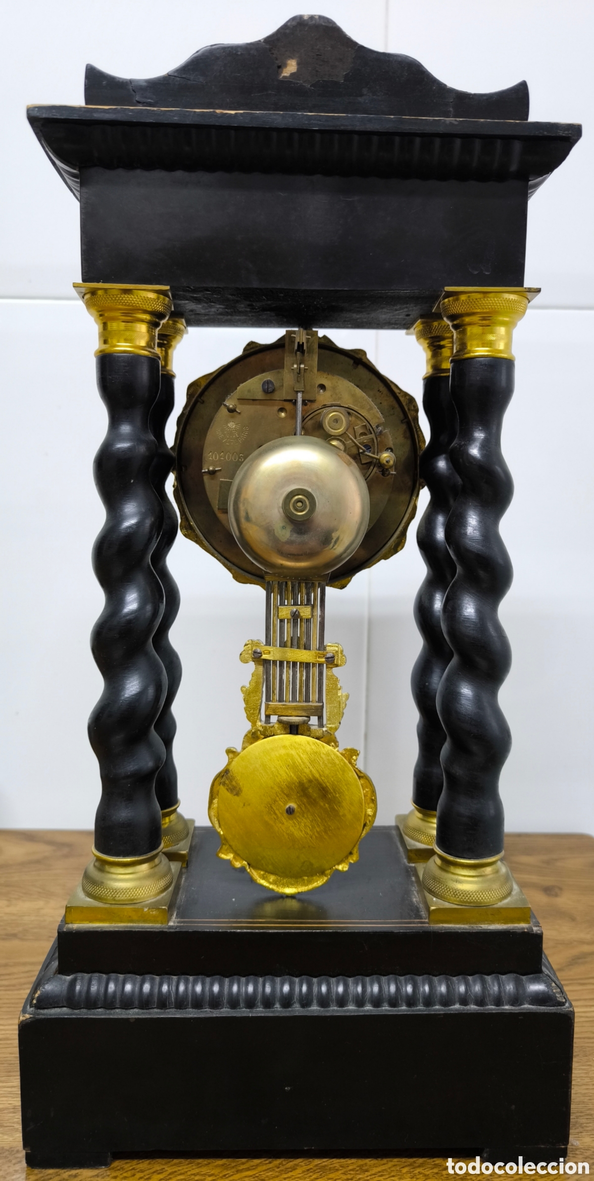 Antig&uuml;edades: RELOJ P&Eacute;NDULO SIGLO XIX FUNCIONANDO - Foto 5