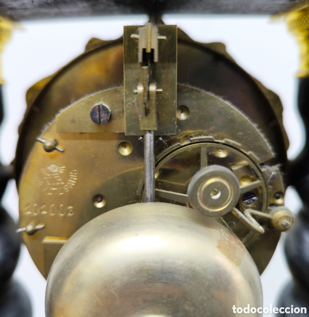 Antig&uuml;edades: RELOJ P&Eacute;NDULO SIGLO XIX FUNCIONANDO - Foto 7