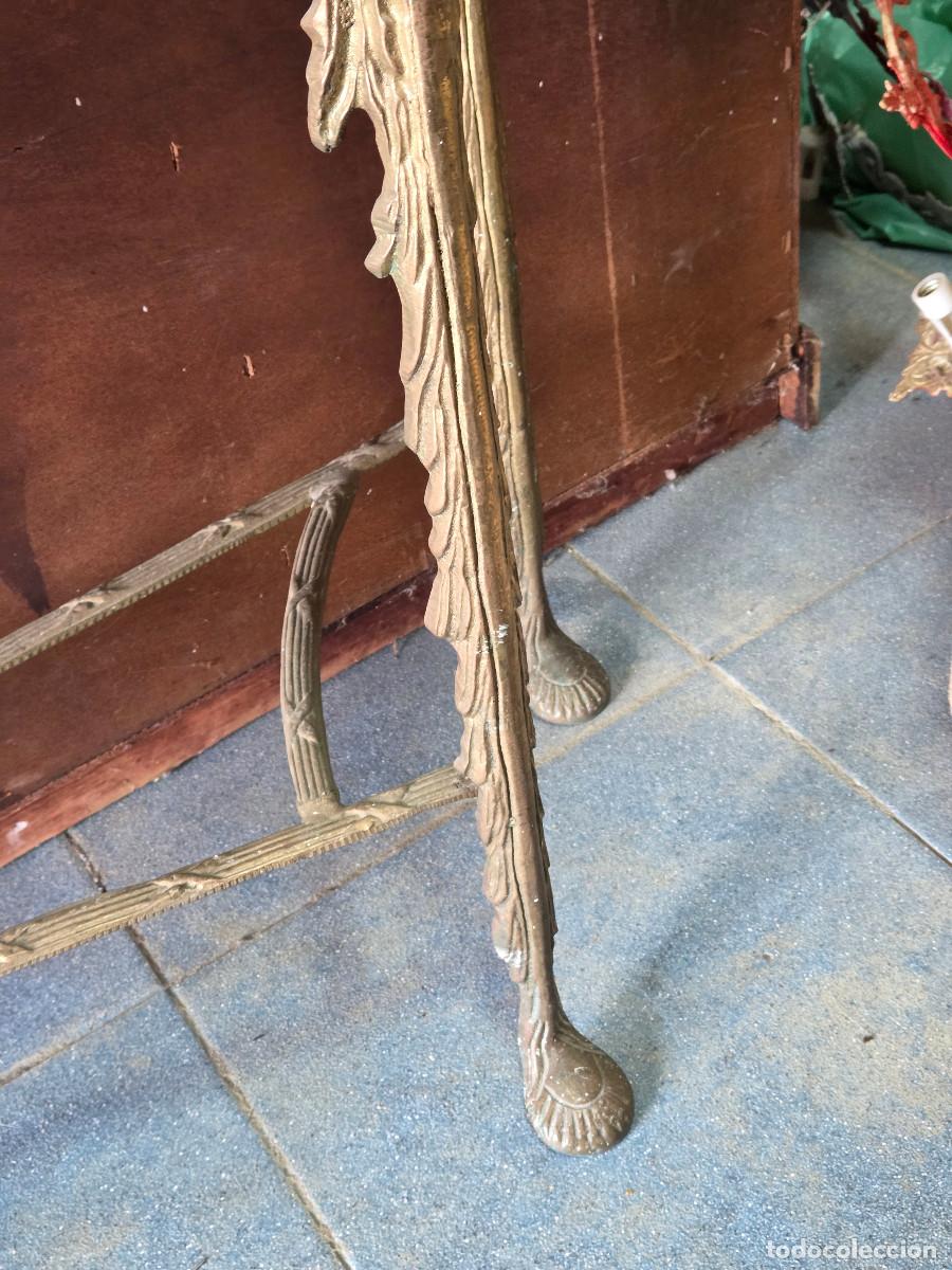 Antig&uuml;edades: consola de bronce y marmol - Foto 7