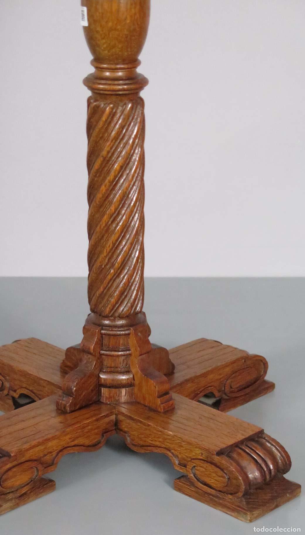 Antig&uuml;edades: MESA AUXILIAR. ROBLE. SIGLO XIX - Foto 2