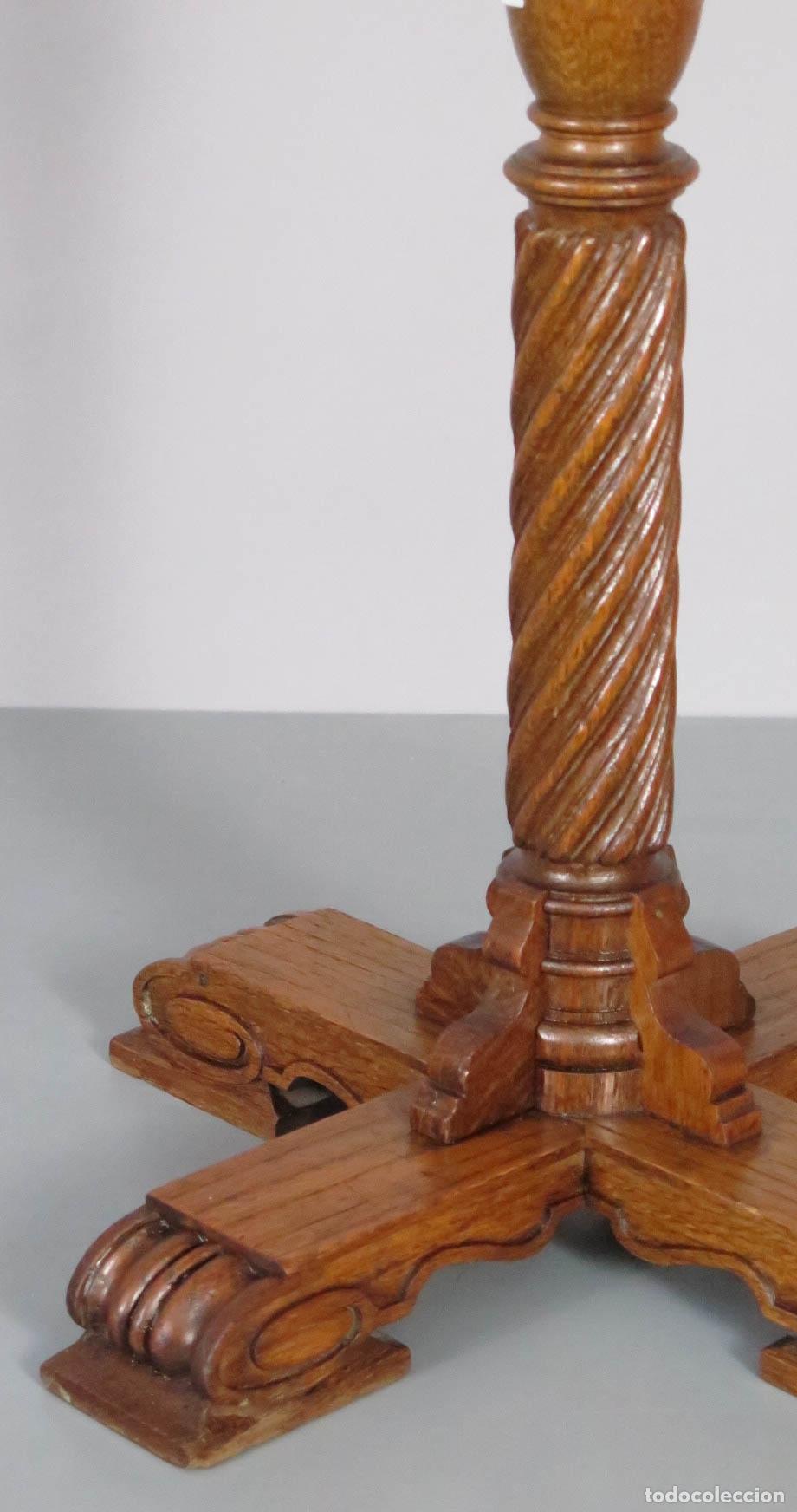 Antig&uuml;edades: MESA AUXILIAR. ROBLE. SIGLO XIX - Foto 3